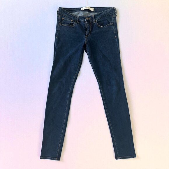 ABERCROMBIE & FITCH Women's Dark Wash Skinny Jeans Size 6 S - Picture 1 of 6